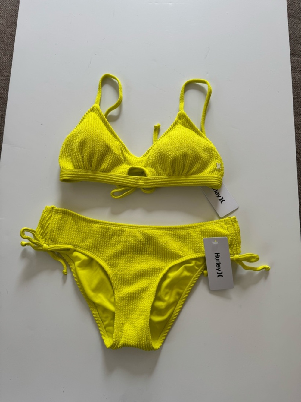 Hurley Yellow Ribbed Bikini Set - Picture 4 of 6